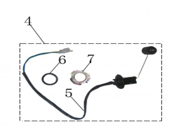 Sensor /plovák/ množství paliva Rome