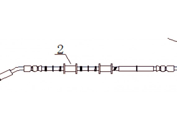 Tlaková hadice prední brzdy L=920mm