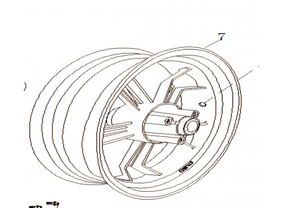 Zadní ráfek kola MT2.50×12