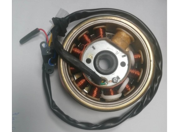 Stator zapalování 11cívek/6 kabelu 152QMI/157QMJ (GY6 125-150) 4T,komplet s rotorem