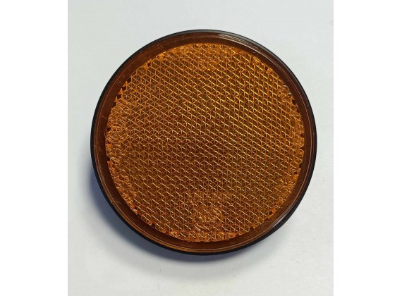 Bocní odrazka kulatá, oranžová  D=59mm/se šroubem  M6