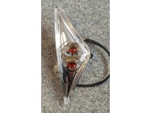 Levy predni blinkr 12V/10W do kapotaze Torino bílý/or.žarovka