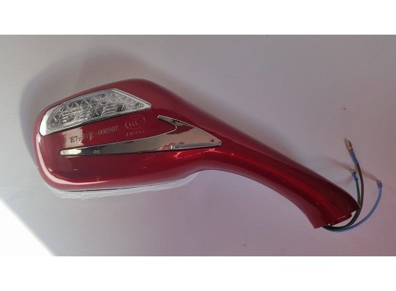 Zrcátka Adonice se smerovými svetly cervená/sestava/