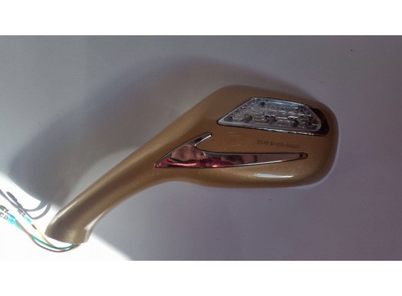 Zrcátka Adonice se smerovými svetly zlatá/sestava/