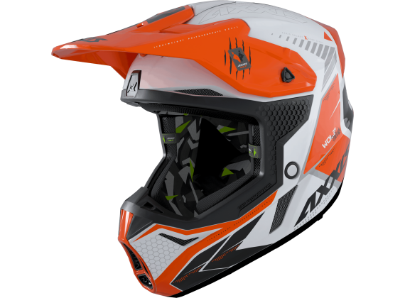Motokrosová helma AXXIS WOLF ABS star track a4 lesklá fluor oranžová L